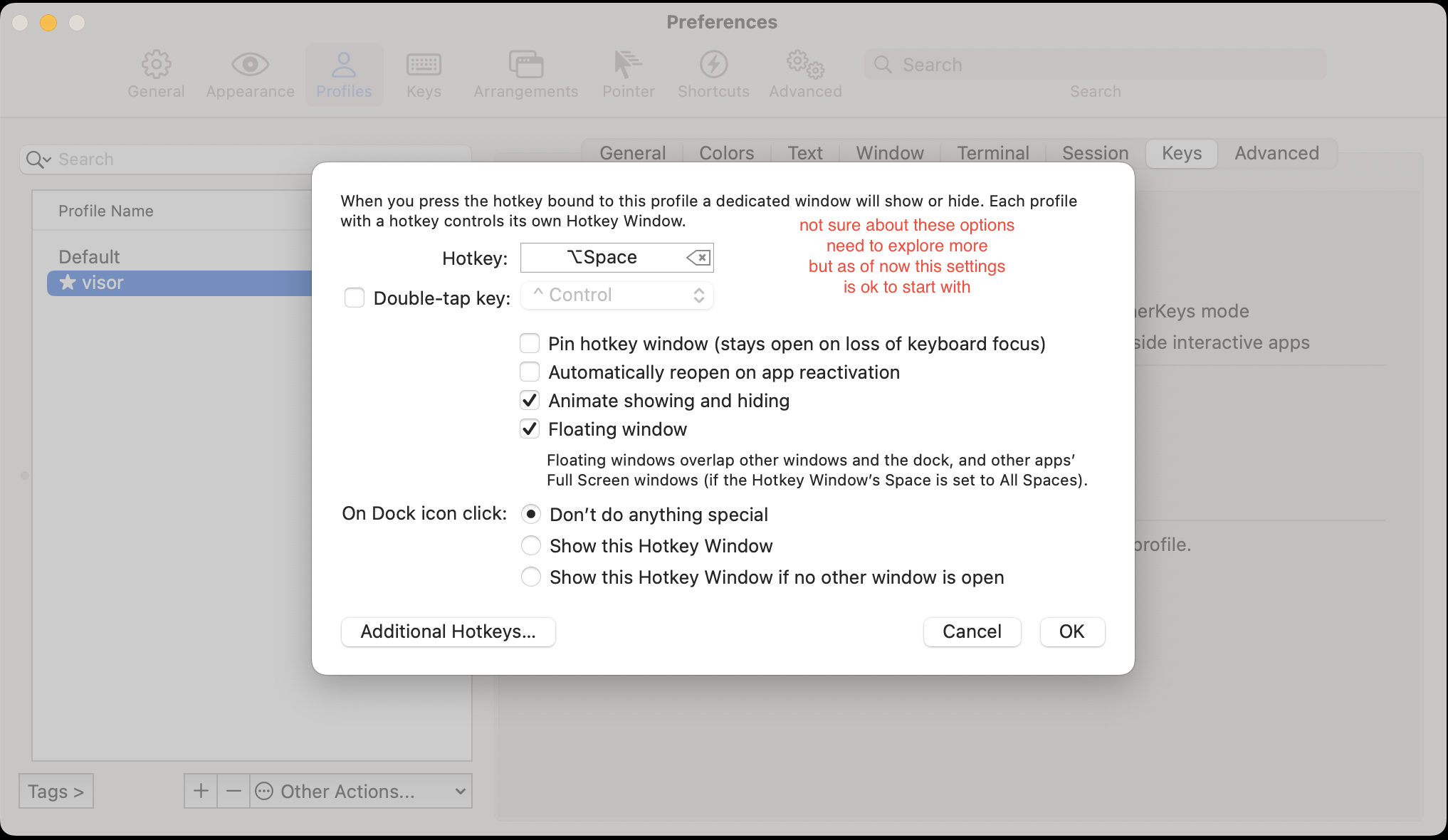 hotkey popup options